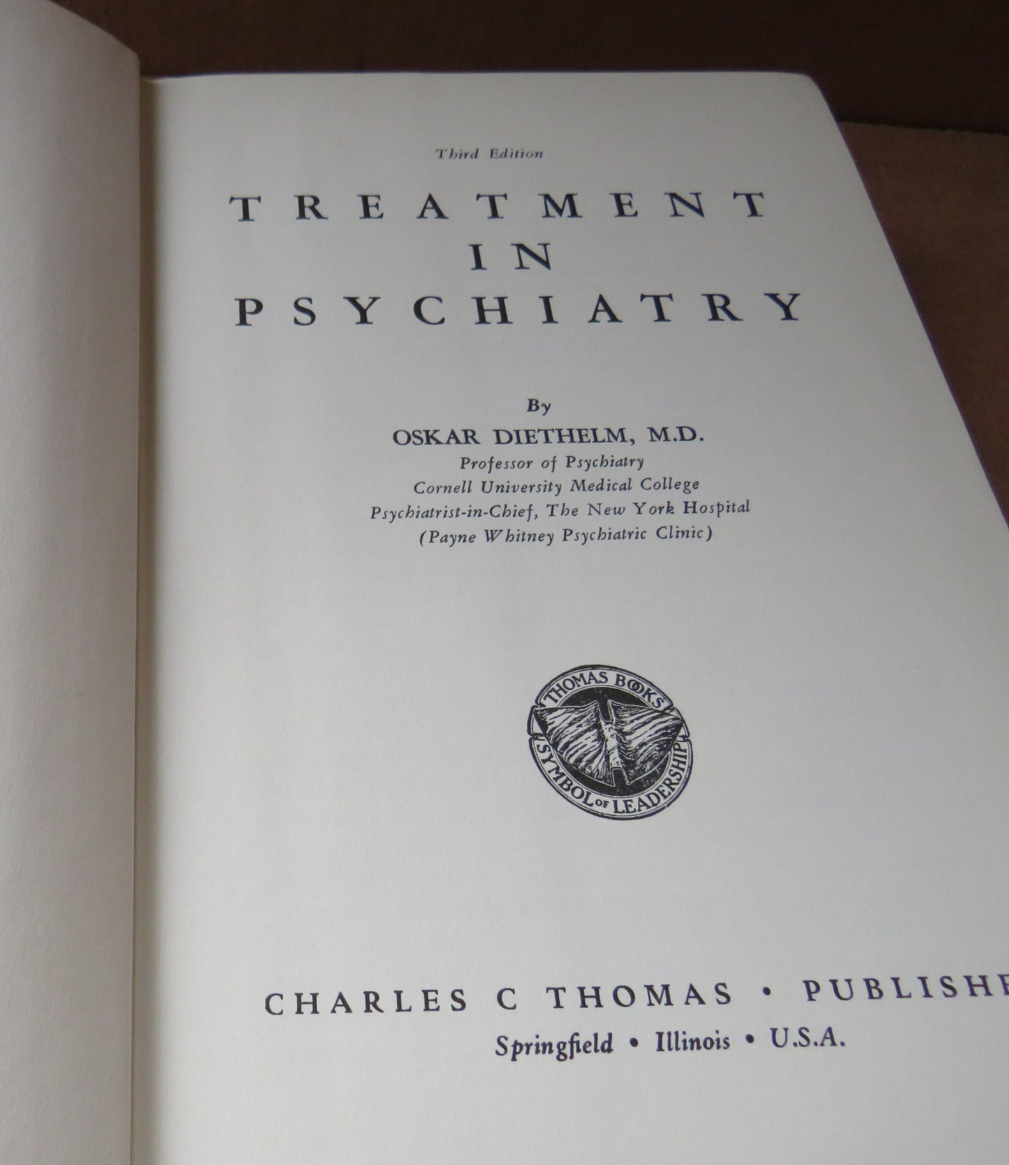 Treatment in Psychiatry by Oskar Diethelm, 1955