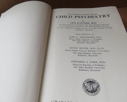 Child Psychiatry by Leo Kanner, 1955 book image 4