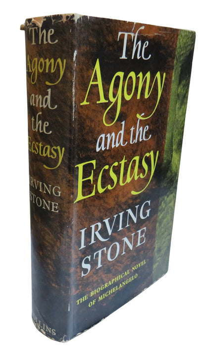 The Agony and The Ecstasy A Biographical Novel of Michelangelo By Irving Stone 1962 book front cover