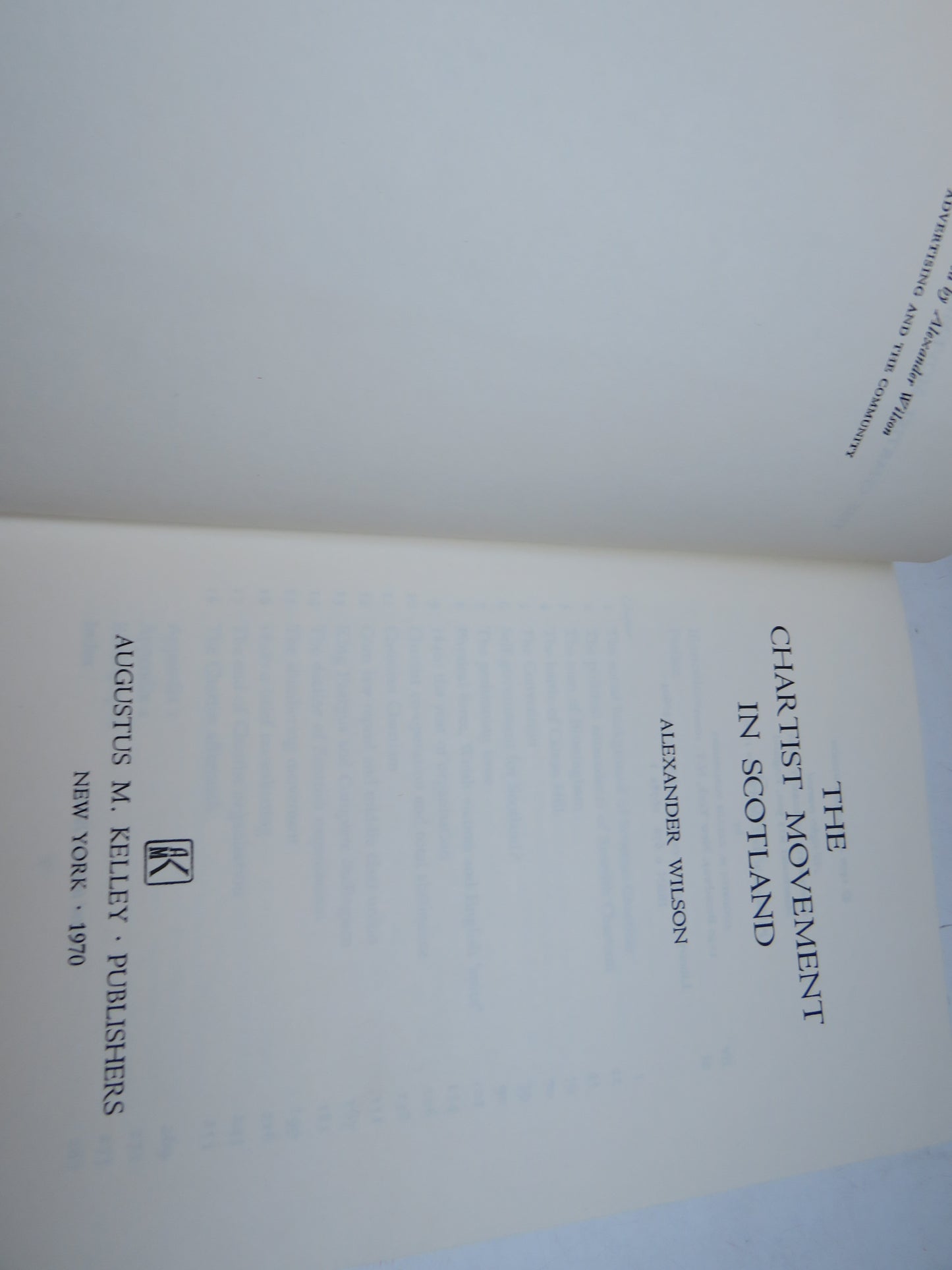The Chartist Movement In Scotland By Alexander Wilson 1970