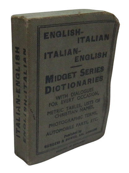 English Italian, Italian - English Midget Series Dictionaries 1934 Edition book front cover