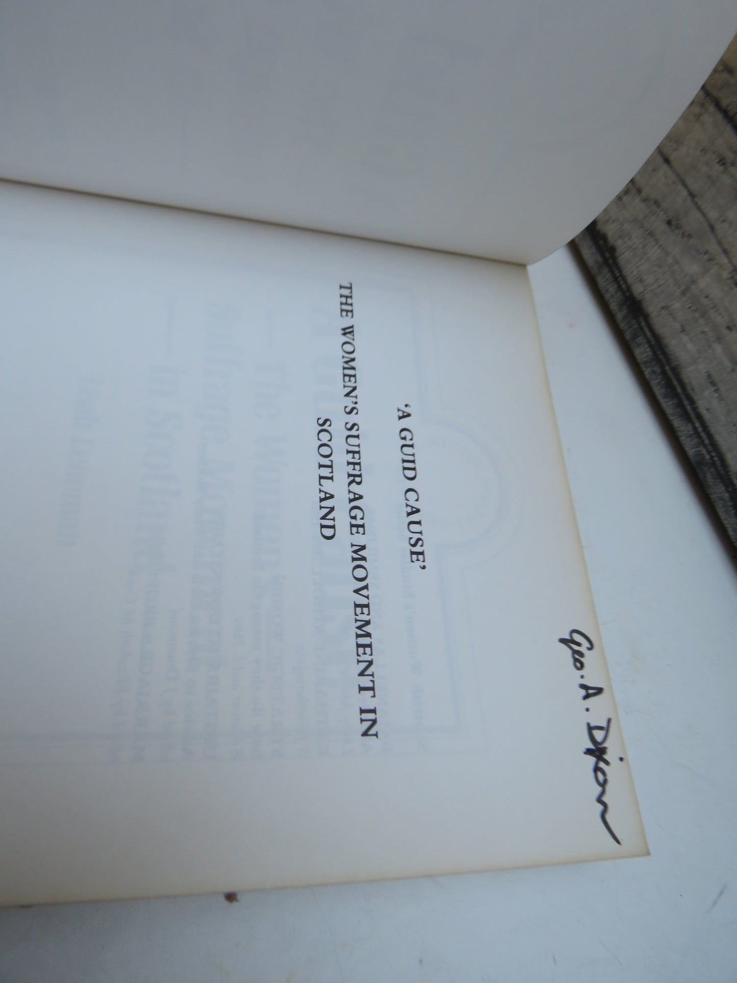 A Guid Cause The Women's Suffrage Movement In Scotland By Leah Leneman 1991