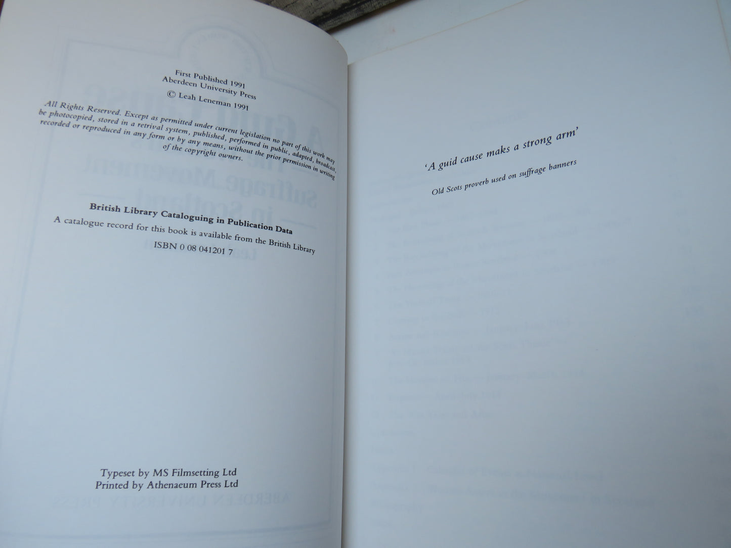 A Guid Cause The Women's Suffrage Movement In Scotland By Leah Leneman 1991