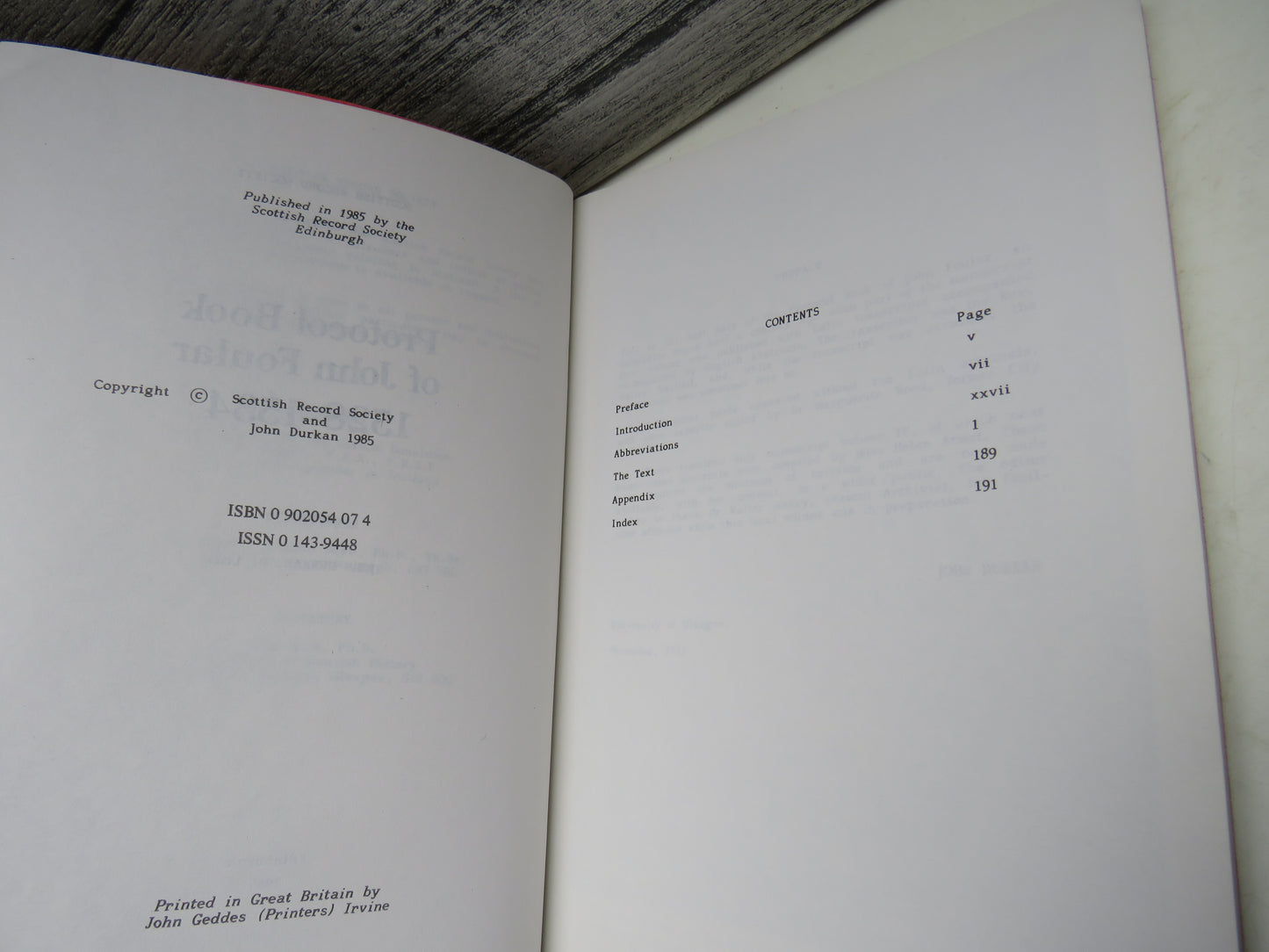 Protocol Book of John Foular 1528-1534 Edited By John Durkan 1985