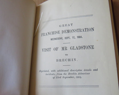 Great Franchise Demonstration, Wed. Sept. 17th 1884, Visit of Mr Gladstone to Brechin, 1884 book image 5