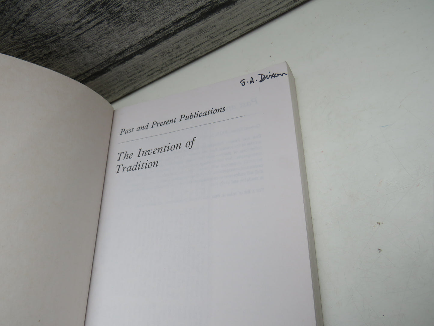 The Invention of Tradition Edited By Eric Hobsbawn and Terence Ranger 1988