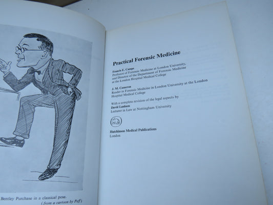 Practical Forensic Medicine By Francis E. Camps, J. M. Cameron, David Lanham 1971