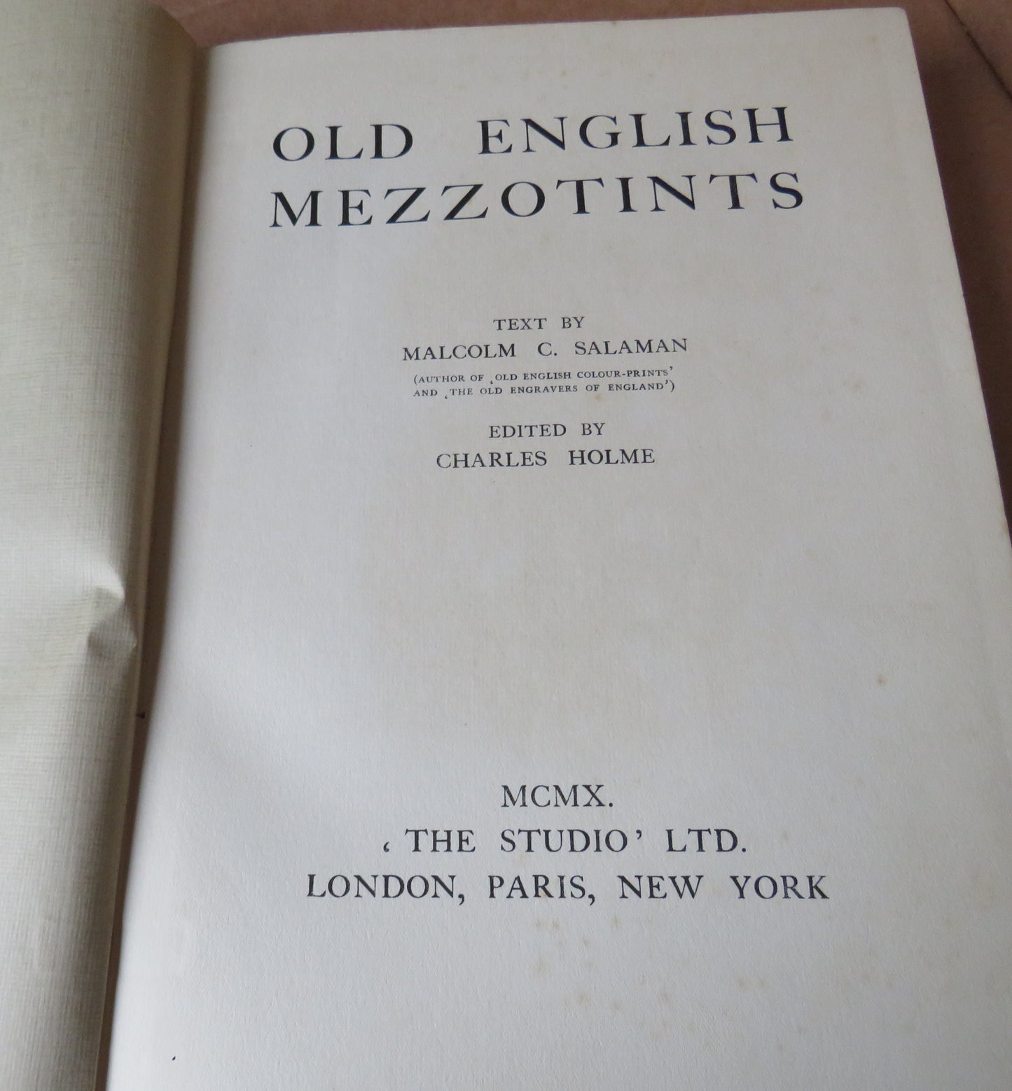 Old English Mezzotints Text By Malcolm C. Salaman 1910