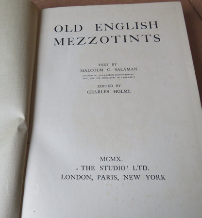 Old English Mezzotints Text By Malcolm C. Salaman 1910 book image 4