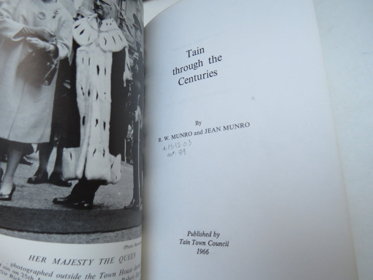 Tain Through The Centuries By R.W. Munro and Jean Munro 1966