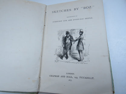 Sketches of Boz By Charles Dickens 1877 Antique Book book image 4