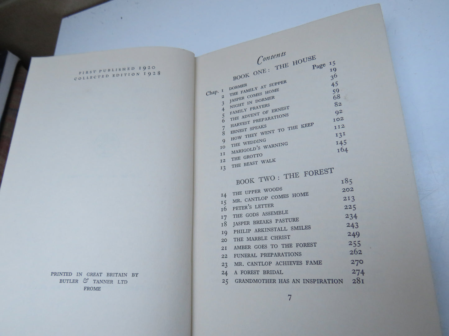 The House In Dormer Forest By Mary Webb With An Introduction An Rev. H. R. L. Sheppard 1928 Antique Book