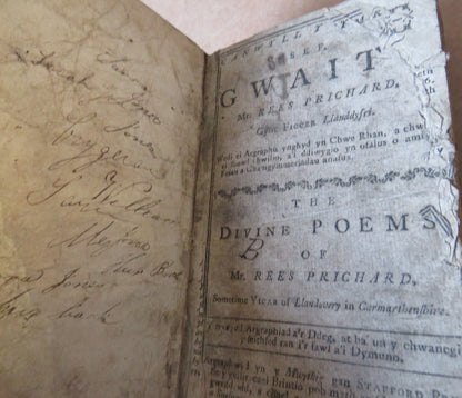 Sef, Gwait Mr Rees Prichard Cynt Ficcer Llanddyfri 1766 book image 5