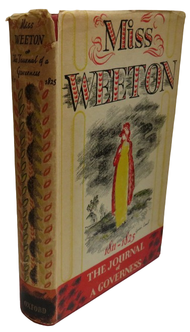 Miss Weeton Journal of a Governess 1811-1825 With An Epilogue Edited By Edward Hall 1939 book front cover