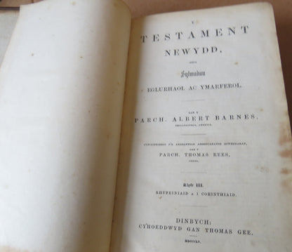 Y Testament Newydd Gyda Sylwadau Eglurhaol Ac Ymarferol Gan Y Parch Albert Barnes 1845 book image 4