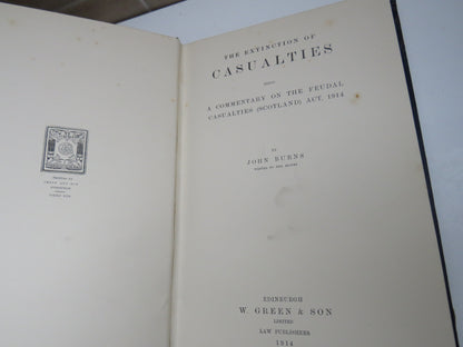 The Extinction of Casualties Being A Commentary on the Feudal Casualties (Scotland) Act, 1914 By Joh book image 4