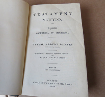 Y Testament Newydd Gyda Sylwadau Eglurhaol Ac Ymarferol Gan Y Parch Albert Barnes 1860 book image 5
