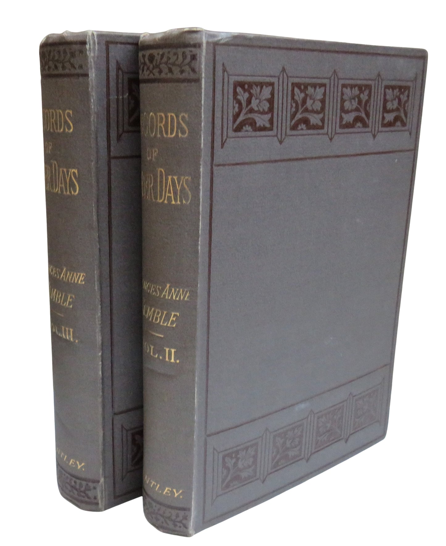 Records of Later Days By Frances Anne Kemble Vol II & III 1882