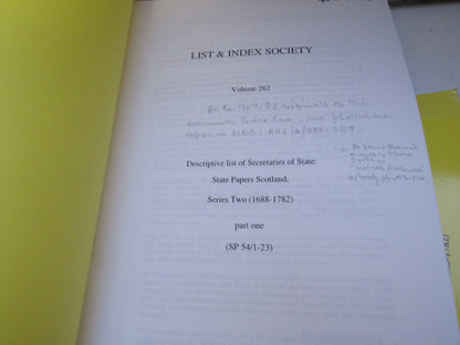 List & Index Society Volume 262, 263, 264 Descriptive List of Secretaries of State Series Two (1688- book image 7