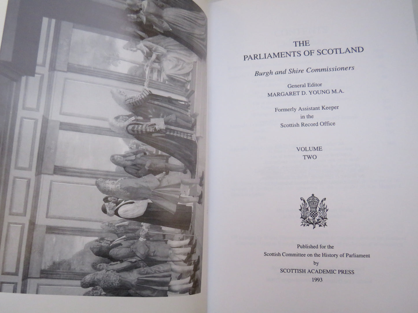 The Parliaments of Scotland Burgh and Shire Commissioners 2 Volume Set 1992, 1993