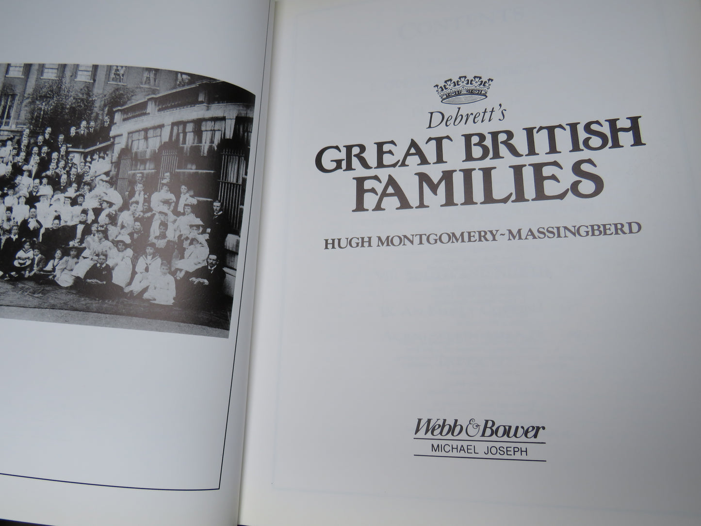 Debrett's Great British Families By Hugh Montgomery-Massingberd 1988