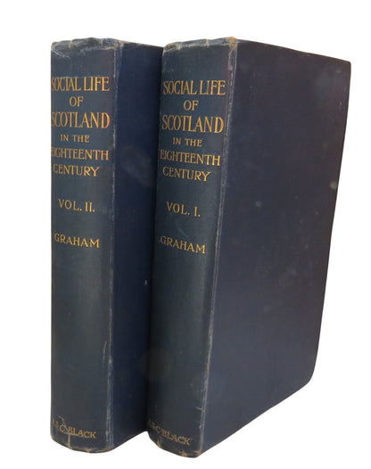 The Social Life of Scotland In The Eighteenth Century By Henry Grey Graham Volume I & II 1899 book front cover