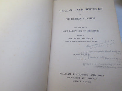 Scotland and Scotsmen In Eighteenth Century 2 Volume II Set 1888 book image 6