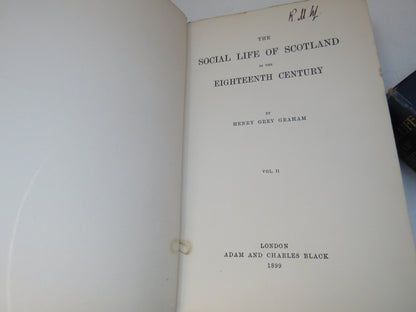 The Social Life of Scotland In The Eighteenth Century By Henry Grey Graham Volume I & II 1899 book image 4
