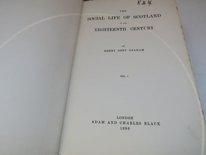 The Social Life of Scotland In The Eighteenth Century By Henry Grey Graham Volume I & II 1899 book image 6