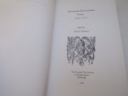 Alexander Montgomerie Poems Volume I : Text & Volume 2 : Notes 2000 book image 3