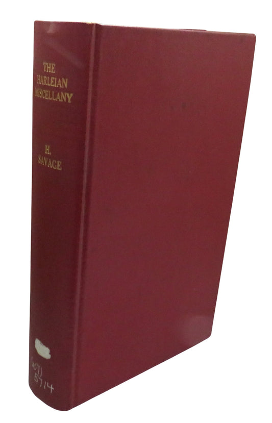 The Harleian Miscellany An Entertaining Selection Arranged, Commented Upon and Generally Edited By Henry Savage 1924