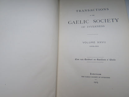 Collection of 20 Volumes of "Transactions Of The Gaelic Society of Inverness" 1908-2006 book image 12