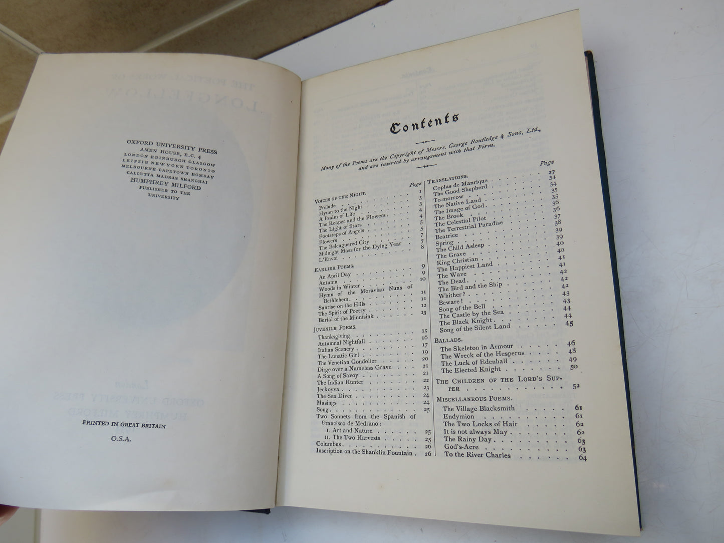 The Poetical Works of Longfellow 1934