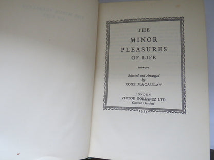 The Minor Pleasures of Life Selected and Arranged By Rose Macaulay 1934 book image 2