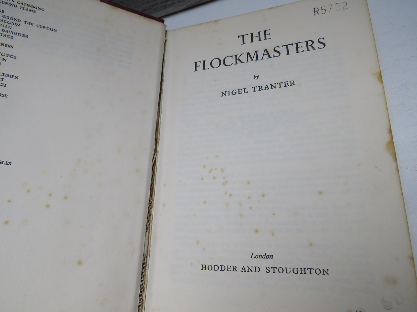 The Flockmasters By Nigel Tranter 1960