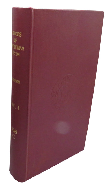 Memoirs of Lieutenant-General Sir Thomas Picton By H.B. Robinson 1836 Volume I book front cover