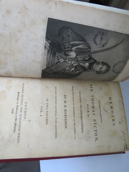 Memoirs of Lieutenant-General Sir Thomas Picton By H.B. Robinson 1836 Volume I book image 3