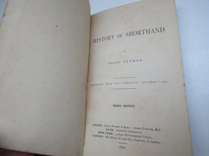 A History of Shorthand By Isaac Pitman 1891 Antique Book book image 2