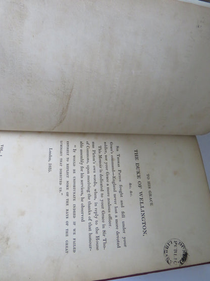Memoirs of Lieutenant-General Sir Thomas Picton By H.B. Robinson 1836 Volume I book image 4