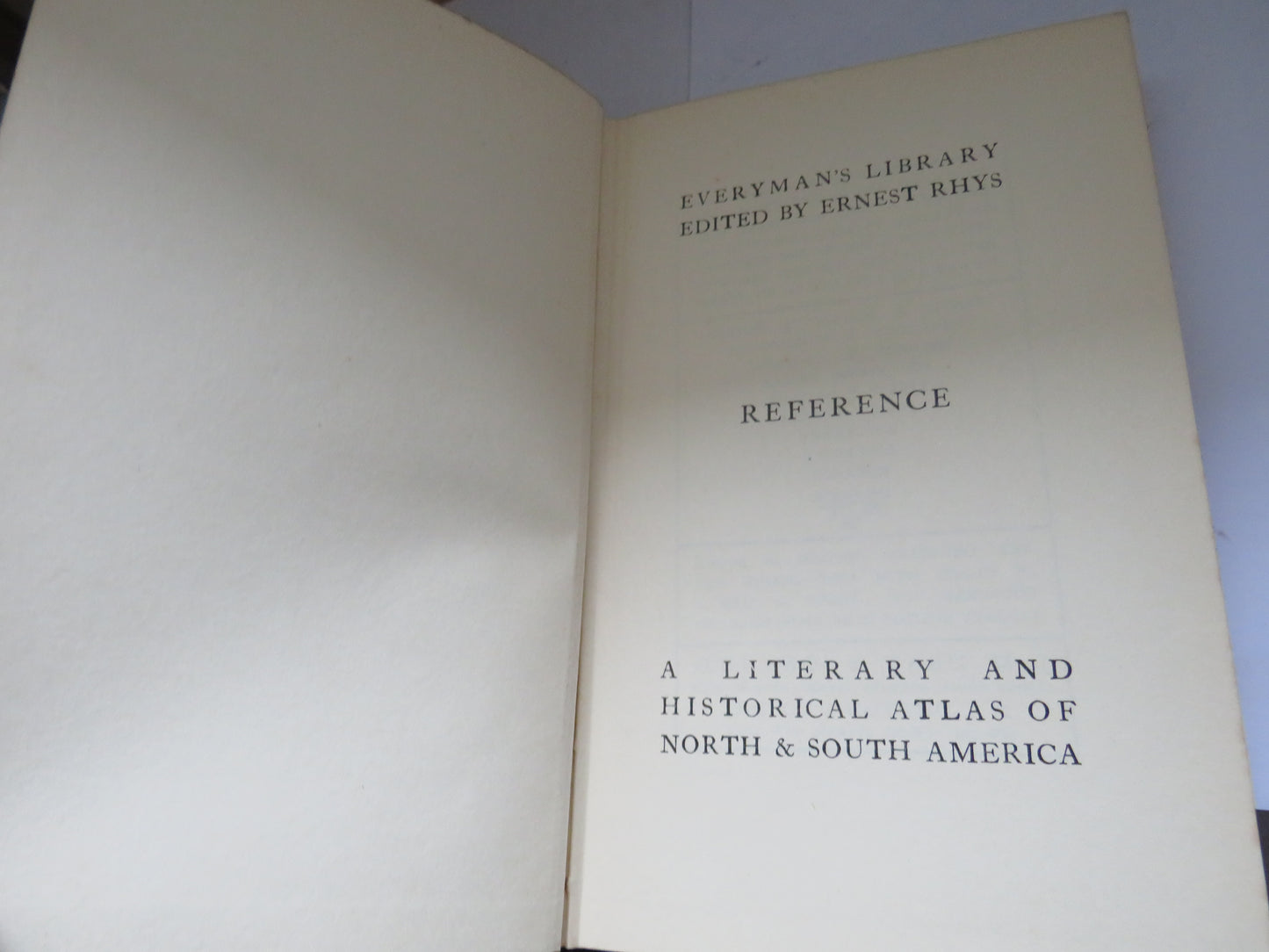 A Literary & Historical Atlas of America Everyman's Library 1930