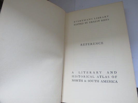 A Literary & Historical Atlas of America Everyman's Library 1930