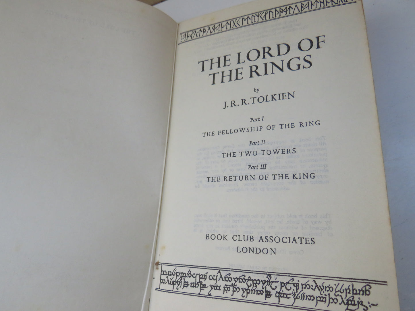 The Lord Of the Rings by J.R.R. Tolkien, 3 Books, 1973, Vintage Book