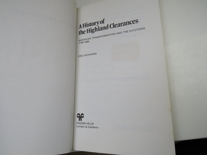 A History of the Highland Clearances, Agrarian Transformation and the Evictions 1746-1886 by Eric Ri book image 4