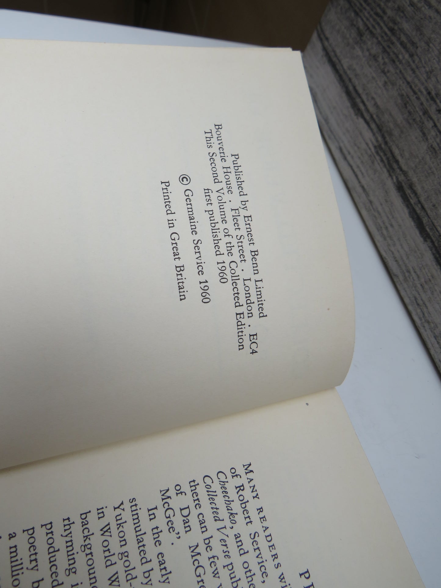 Collected Verse Of Robert Service Volume One & Two 1960