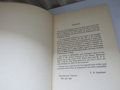 Methodism and the Literature of The Eighteenth Century By T.B. Shepherd 1940 book image 4