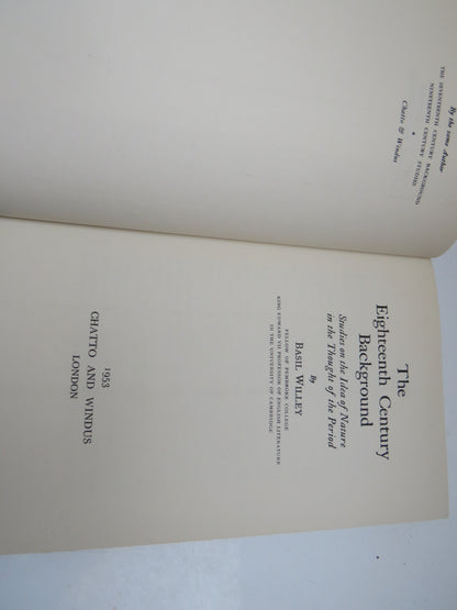 The Eighteenth Century Background Studies On The Idea of Nature In The Thought of the Period By Basi book image 3