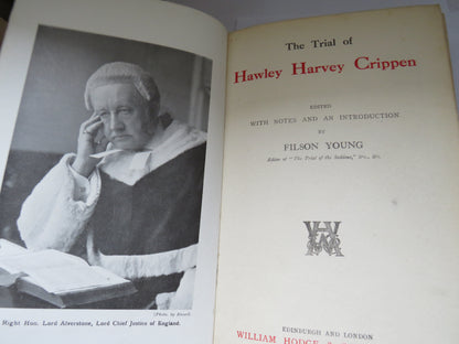 The Trial of Hawley Harvey Crippen by Filson Young 1920 book image 2