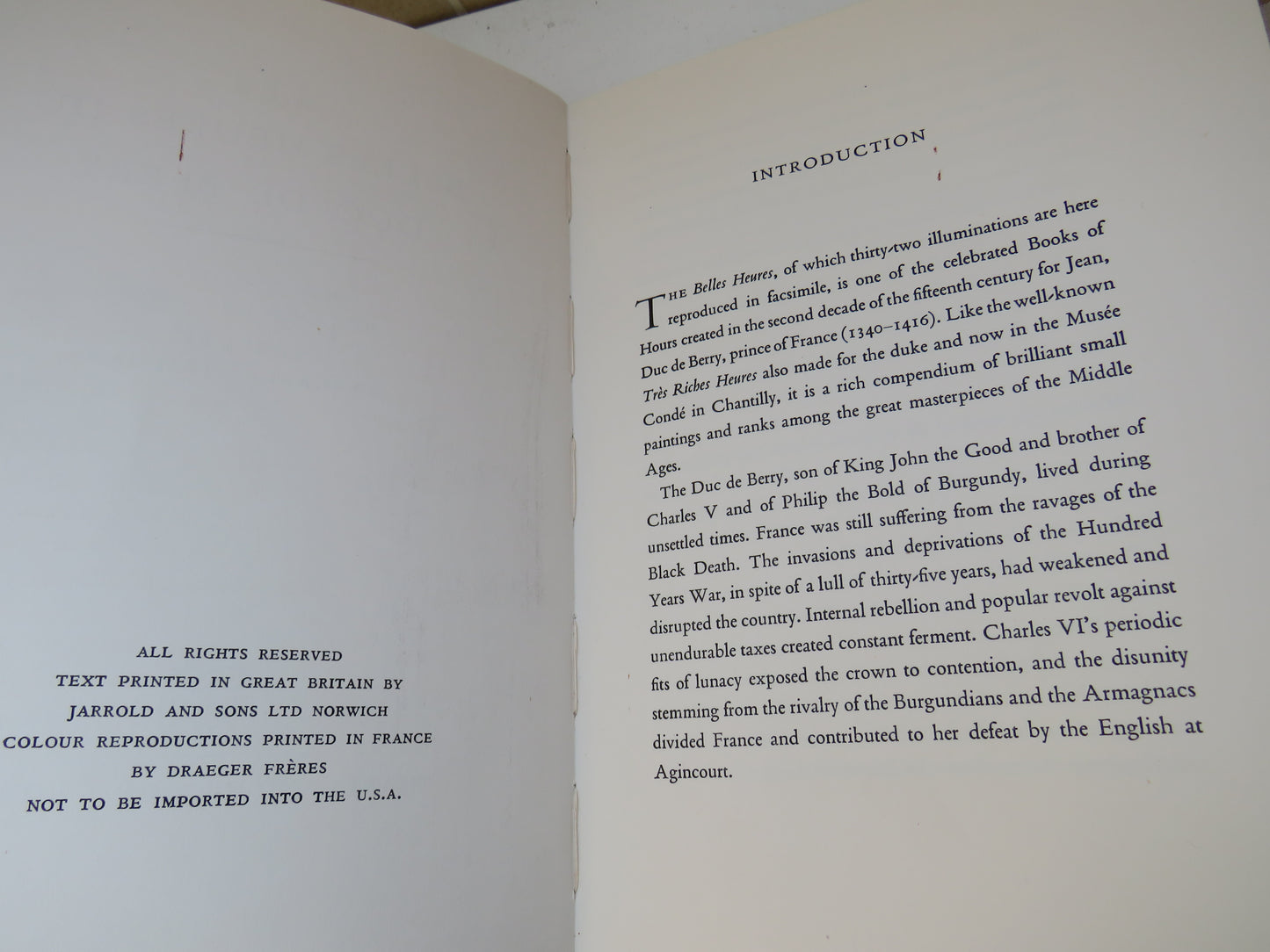Les Belles Heures Du Duc De Berry, James J. Rorimer, Beautifully Illustrated Vintage Book