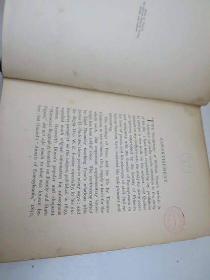 William Penn The Founder of Pennsylvania By John Stoughton 1882 Antique Book book image 4