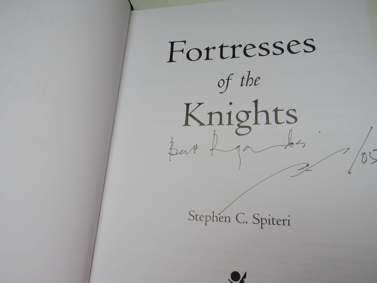 Fortress Of The Knights By Stephen C. Spiteri 2001 Author Signed